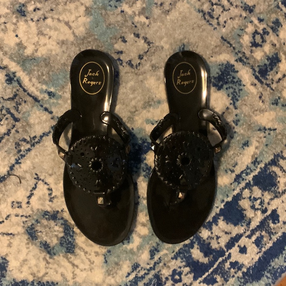 NWOT jack rogers Georgica' Jelly Flip Flop
Black sz 9 sandal